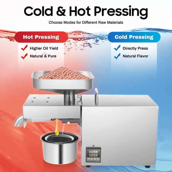 Automatic Oil Press Machine Cold Hot Oil Extractor Peanut Coconut Press for Pressing Various Materials