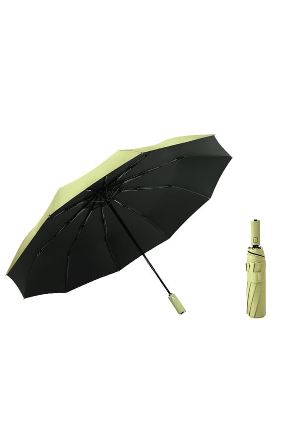 Automatic Open Close Umbrella 10 Ribs Windproof Travel Umbrella UV Protection Compact Folding Sun Rain Umbrella with One Button Auto Heavy Duty Fiberglass Frame