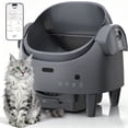 thumbnail image 1 of Automatic Open-Top Self-Cleaning Litter Box, Smart Cat Litter Box with App Control for Multi-Cat Households, Gray/White/Brown, 1 of 8