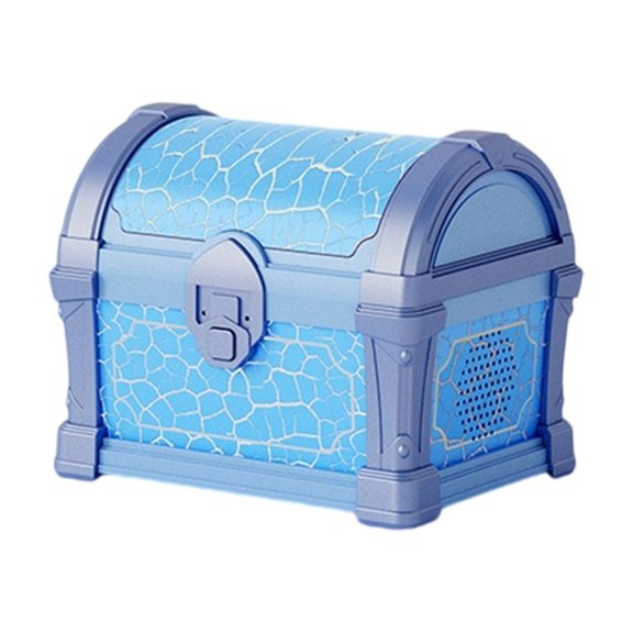 Automatic Open Treasure Chest Projection Light Bluetooth Version with White Noise 5*4.1*4.2in