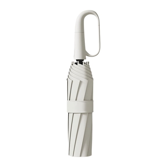Automatic Open Umbrella with Carabiner Clip, Windproof Travel Umbrella with Sun Protection Coating, Large Canopy for Rain and Sun