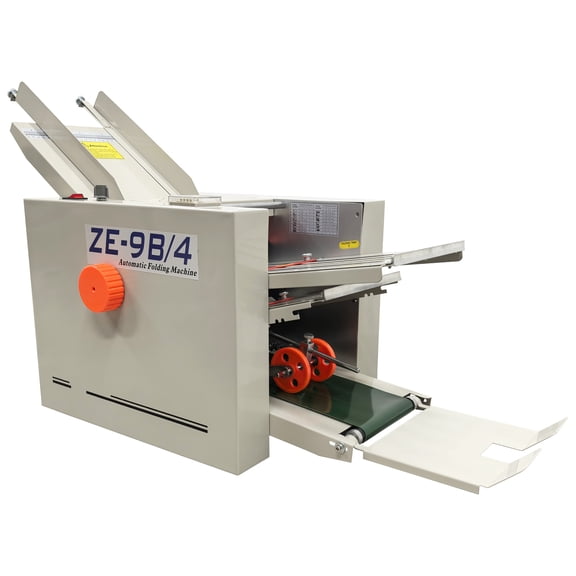 Automatic Paper Folding Machine with 4 Trays Digital Counter & Speed Knob Fits for Letters & Manuals 110V