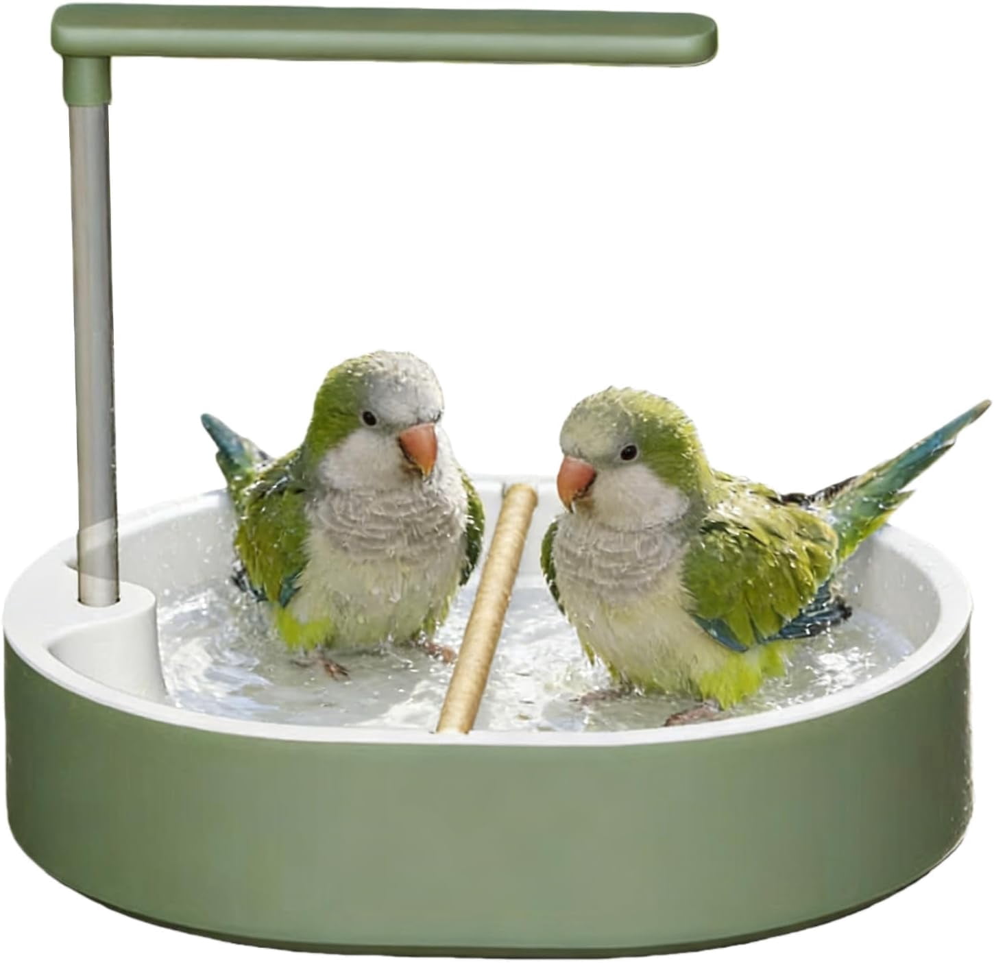 Automatic Parakeet Bath Birds Fountain with Circulating Shower System Bird Bath Bowl for African Grey Cockatiel Conure Budgie Lovebird