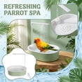 thumbnail image 1 of Automatic Parakeet Bird Bath for Cage Large Parrot Shower Bath with Adjustable Water Flow Bird Shower Fountain Indoor Bathtub Stainless Perch Bird Cage Accessory for Birds Cockatiel Conure Budgie, 1 of 6