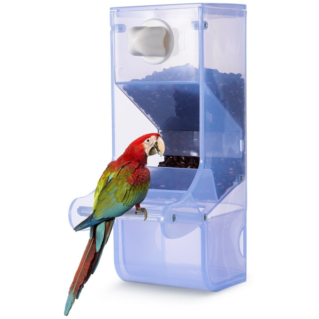 Automatic Parrot Feeder, No Mess Bird Feeder for Cage, Bird Seed
