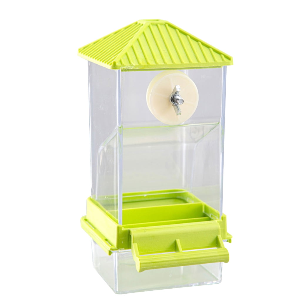 Image showcasing Automatic Parrots Feeder Transparent Food Dispenser Container Box for ...