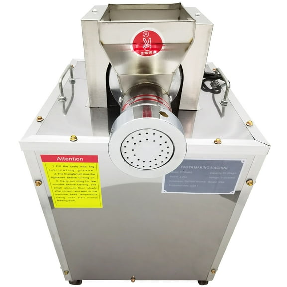 Automatic Pasta Making Machine Penne Macaroni Maker Extruder with 3 Dies 110V 15-20kg/h