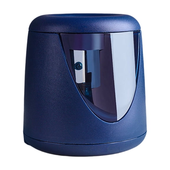 Automatic Pencil Sharpener, Electric Pencil Sharpener, Helical Blade Sharpener for Standard & Colored Pencils, Battery Operated, Blue, 3.35x2.95x2.95 inch