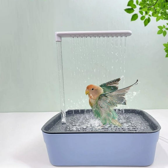 Automatic Pet Bird Bath with Circulating Water System Ideal for African Grey Parrots and Other Birds