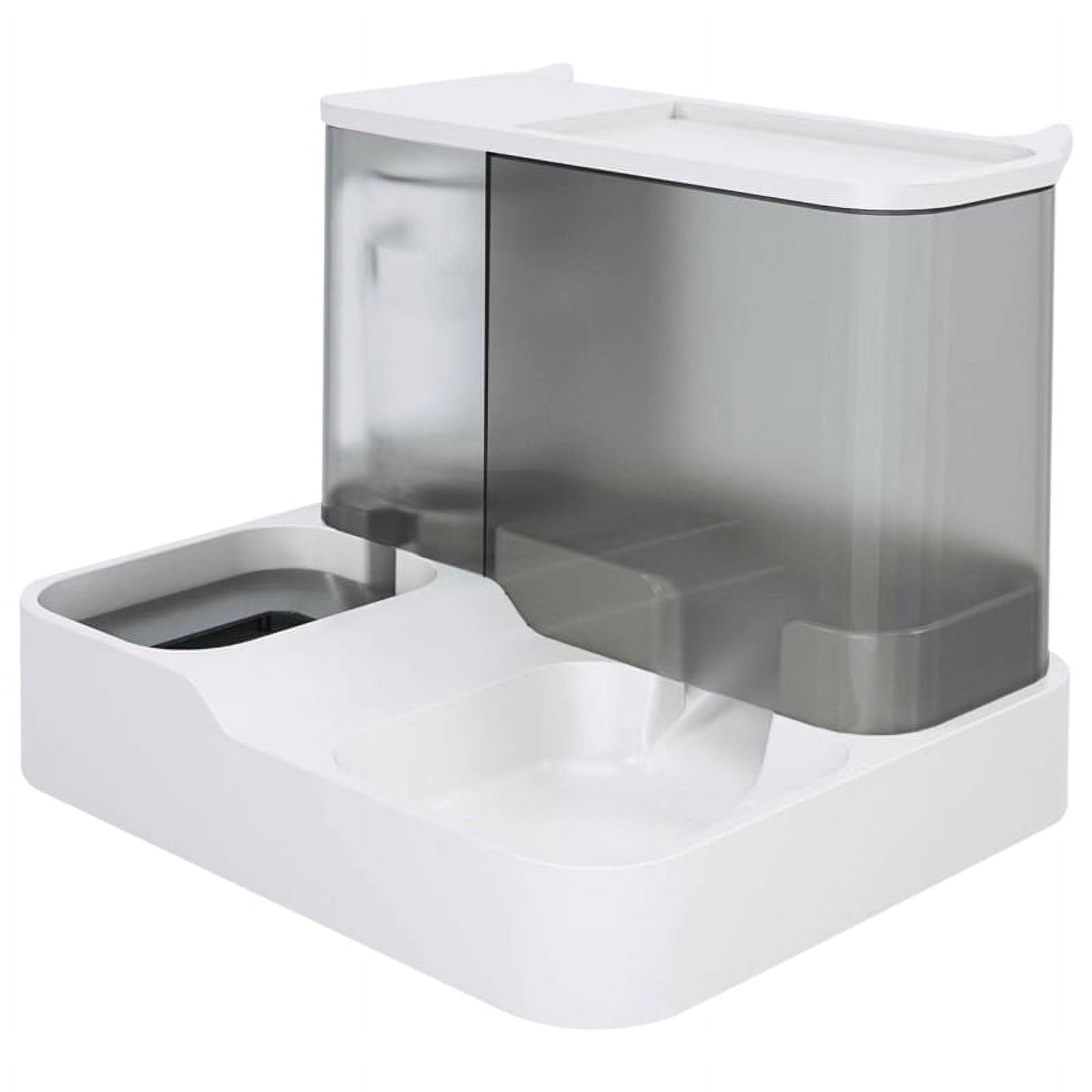 Automatic Pet Feeder, 2-in-1 Food and Water Bowl Set, Automatic Water Fountain and Food Dispenser