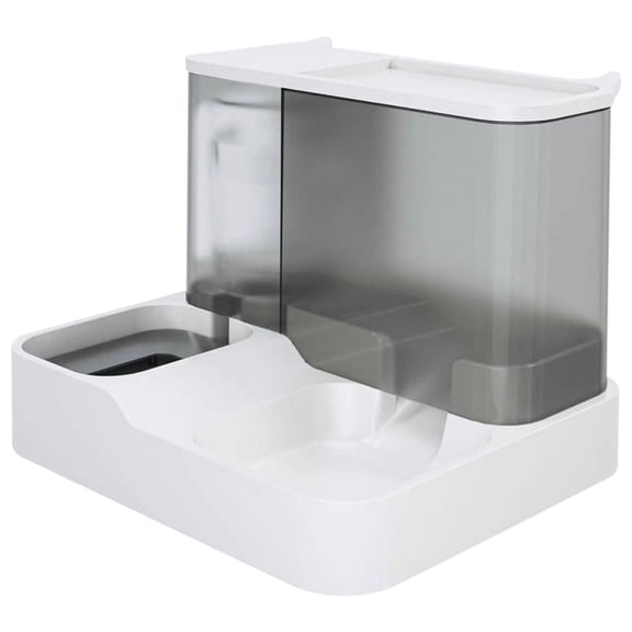 Automatic Pet Feeder, 2-in-1 Food and Water Bowl Set, Automatic Water Fountain and Food Dispenser