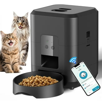 Automatic Cat Feeders, 3L Timed Cat Dry Food Dispenser, Dual Power