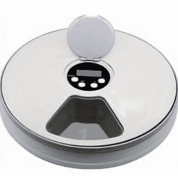 Automatic Pet Feeder for Cats, Dogs, Rabbits and Small Animals, 6 Meal Trays, Dry and Wet Food with LCD Display, Programmable Digital Timer, Temperature Control