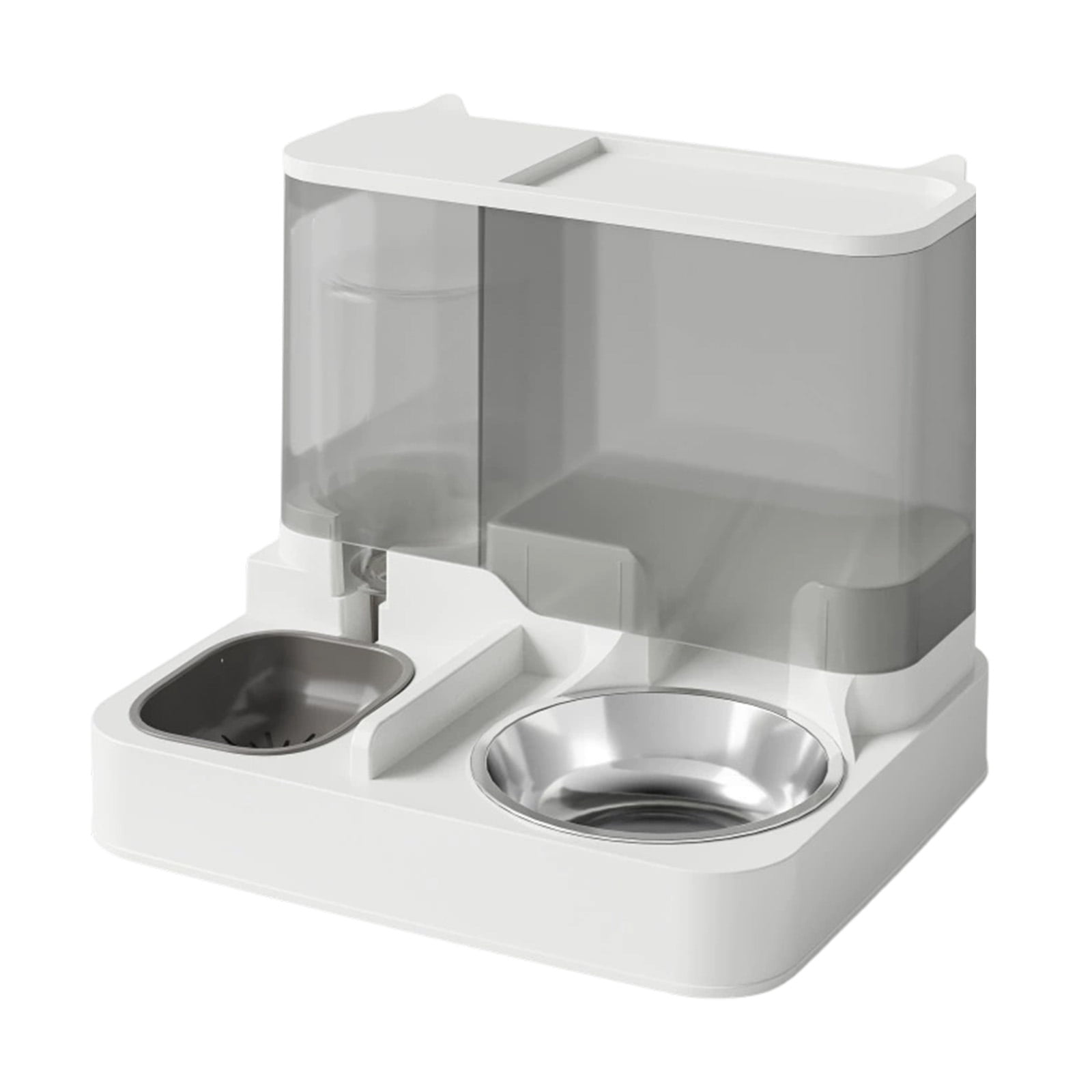 Automatic Pet Feeder for Cats & Small Dogs, 2-in-1 Smart Food Dispenser with Precise Meal Scheduling & Portion Control - Indoor Feeding Solution(Stainless Steel Bowl)
