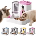 thumbnail image 1 of Automatic Pet Feeder Combined Water and Station Small Pink Plastic Sculpted Piece for Cats Great Gift for Cat Owners, 1 of 5