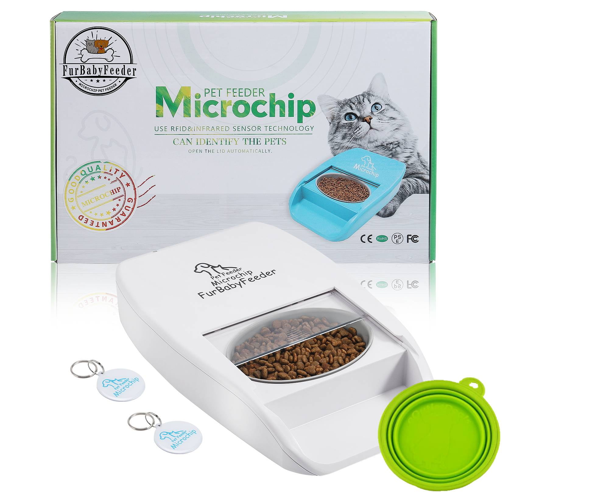 SureFeed Microchip Pet Feeder Mat and Bowl Set, Blue