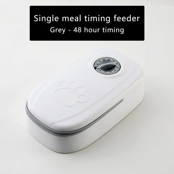 Automatic Pet Feeder with Timer | 48-Hour Programmable Food Dispenser for Cats & Dogs | 12.4oz Bowl for Dry or Wet Food | Battery Powered & Dishwasher Safe