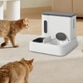 thumbnail image 1 of Automatic Pet Feeder Travels Self Dispensing Easily Clean Food and Water Bowl gray, 1 of 8