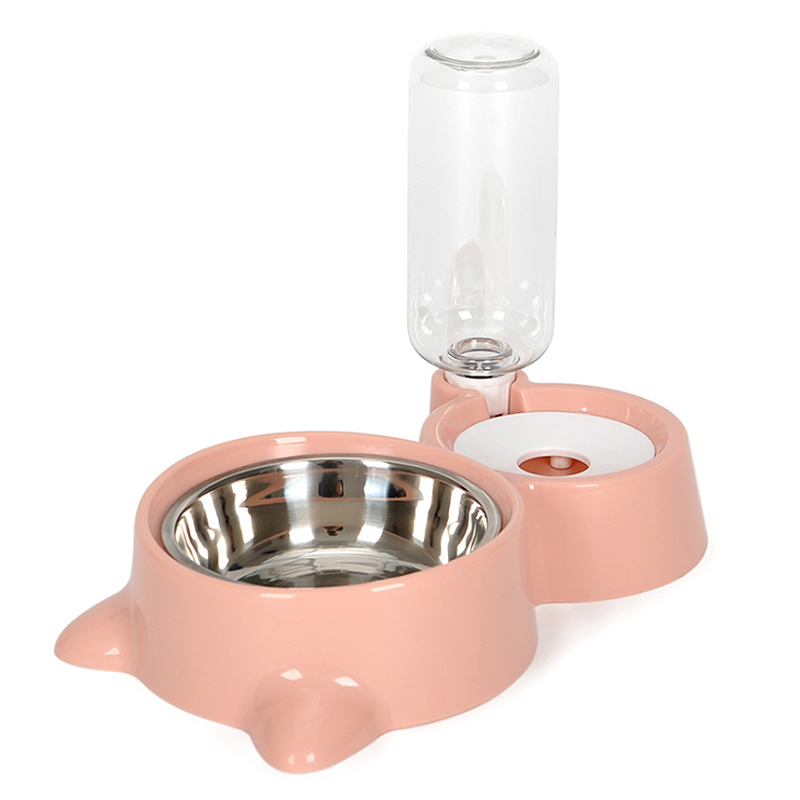 Automatic Pet Feeder Water Dispenser Cat Dog Drinking Bowl Dogs Feeder Dish Double Bowl;Automatic Pet Feeder Water Dispenser Cat Dog Drinking Bowl Dogs Feeder Dish - image 1 of 8