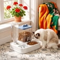 thumbnail image 1 of Automatic Pet Feeder and Water Dispenser Combo for Cats and Small Dogs, Raised Neck Bowl, Large Capacity, Auto Food and Water Refill, Spill Proof, Easy Cleaning, Balanced Feeding Station for Home, 1 of 6