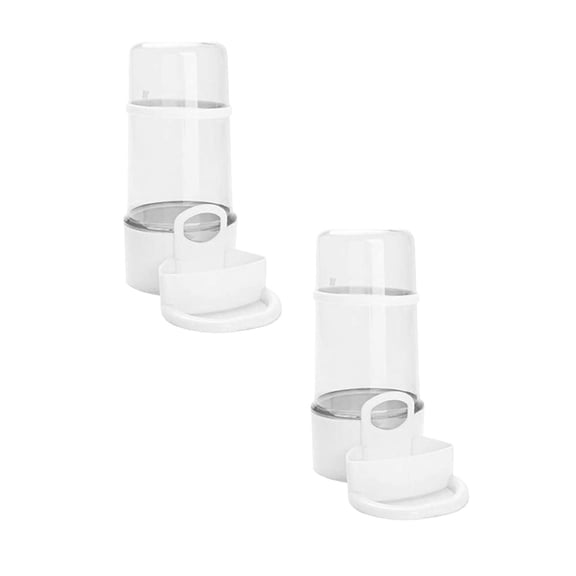 Automatic Pet Feeder & Water Dispenser for Hamsters Set of 2, Rabbits, Guinea Pigs - Self-Filling Food Bowl & Drinking Bottle - Adjustable Flow for Mice, Quail, Poultry Chicks
