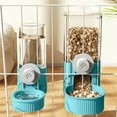 thumbnail image 1 of Automatic Pet Feeder Waterer, Gaqring Large Capacity Adjustable Flow Hanging Cage Bowl, Detachable Washable Transparent Food Water Dispenser for Cats Dogs, 1 of 6