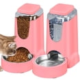 thumbnail image 1 of 2 Pack Cat Automatic Feeder and Water Dispenser with Stainless Steel Bowl Pet Dog Gravity Food Feeder and Waterer for Small Medium Pets Puppy Kitten, 1 of 6