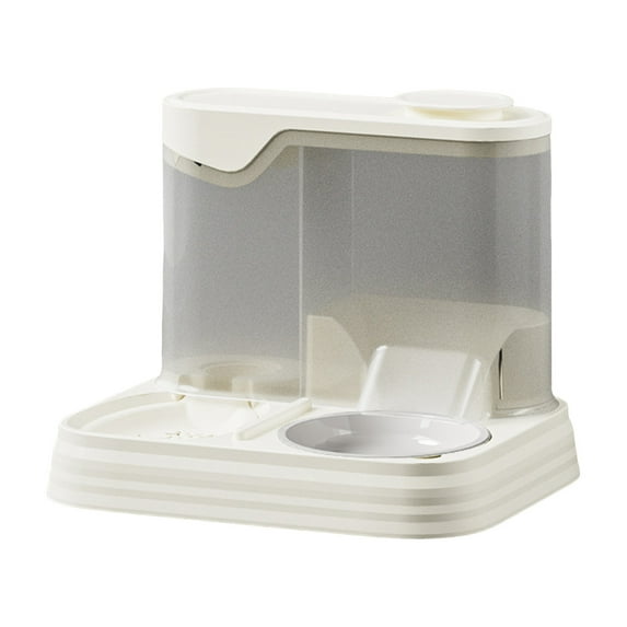 Automatic Pet Feeder and Water Dispenser Set 2 in 1 Large Capacity Dog Cat Food Dispenser with Stainless Steel Bowl for All Animals