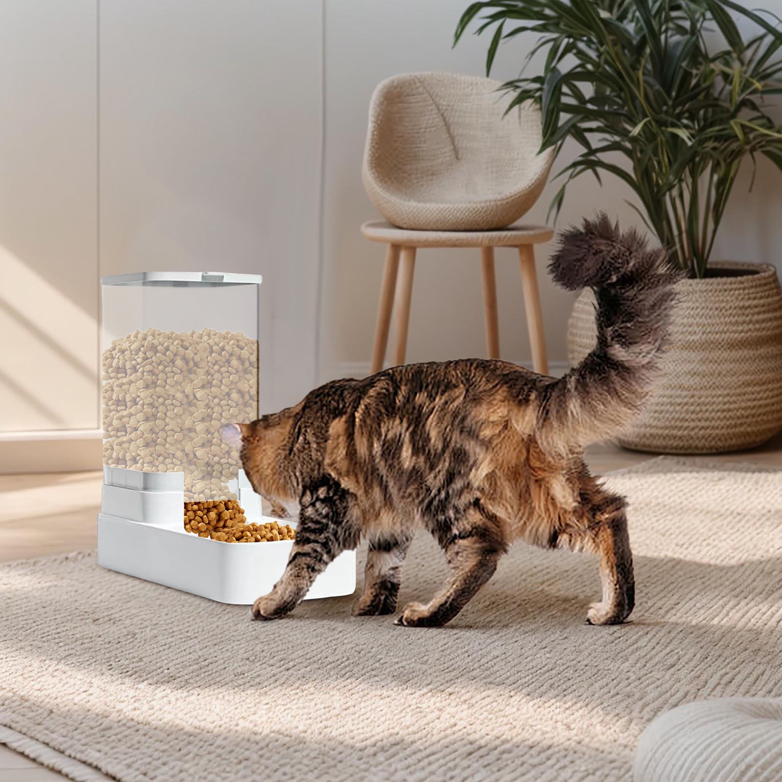 Automatic Pet Feeder with Timer, Large Capacity Smart Cat Dog Food Dispenser for Cats & Dogs, Programmable Meals