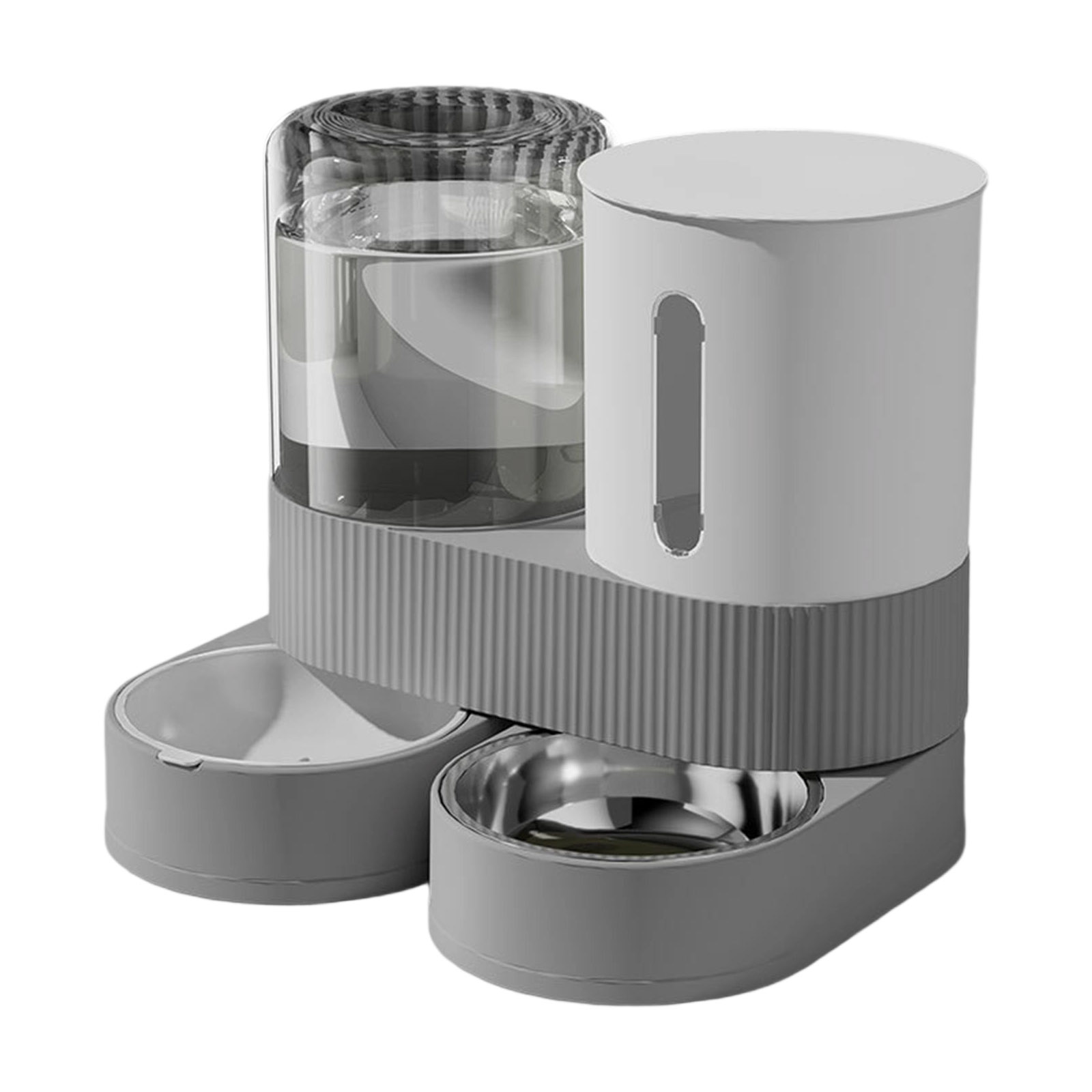 Automatic Pet Feeders with Removable Stainless Steel Bowls, Anti-Slip ...