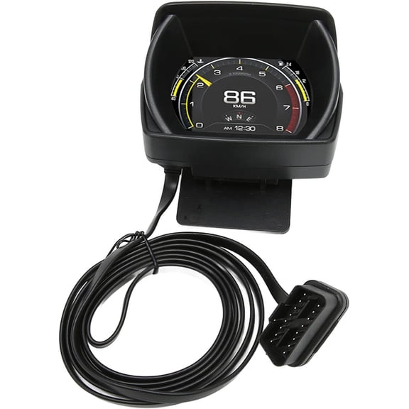 Car HUD Display, Digital Dash Gauge 9 Alarms for OBD II Small Cars Vehicles