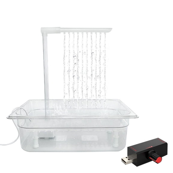 Automatic Pet Fountain Water Circulating Bird Bath Tub, Shower Box with Adjustable Water Flowing