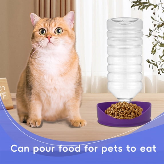 Automatic Pet Water Bowl,Gravity Fed Water Dispenser for Small Dogs and Cats,1 Gallon Capacity, No Spill Design,Self Refilling, BPA Free, Easy Clean,A