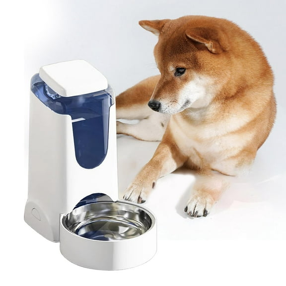 Automatic Pet Water Dispenser, Drinking Feeder Top Fill Water Feeding Easy to Clean 4L Pet Water Fountain for Dogs Cats, Pet Supplies Puppy White