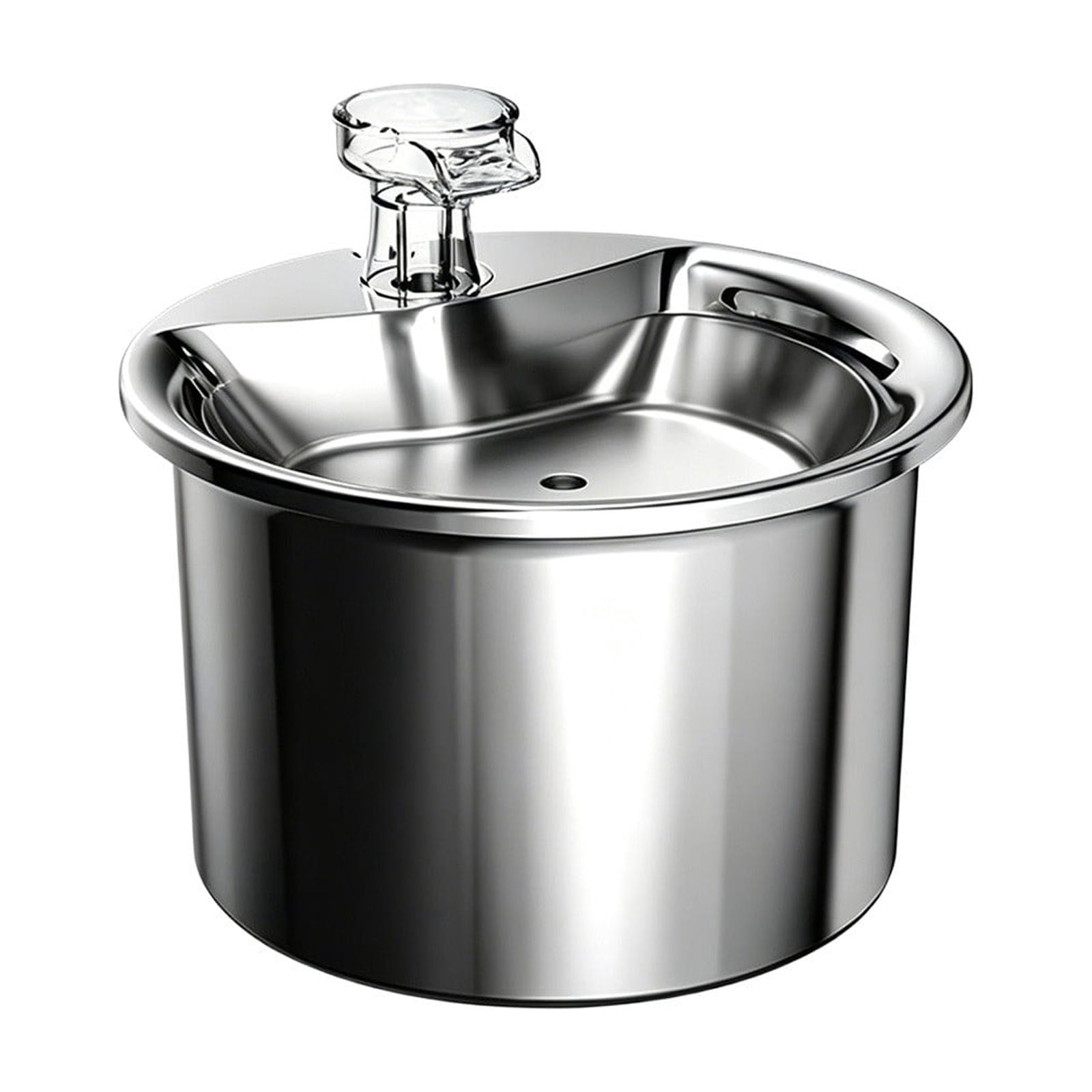 Automatic Pet Water Dispenser, USB Powered Stainless Steel Circulating Fountain with Filter, Flowing Water Feeder to Encourage Cats and Dogs to Drink Silver