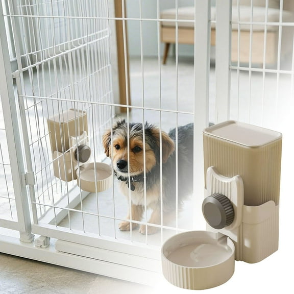 Automatic Pet Water Dispenser with 1L Capacity Hanging Siphon Bottle for Dogs Cats and Small Animal Cages