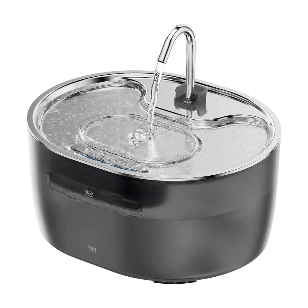 Automatic Pet Water Fountain Stainless Steel Spouts Spill Resistant Cats Dogs Drinking Bowl Water Dispenser for Home Use
