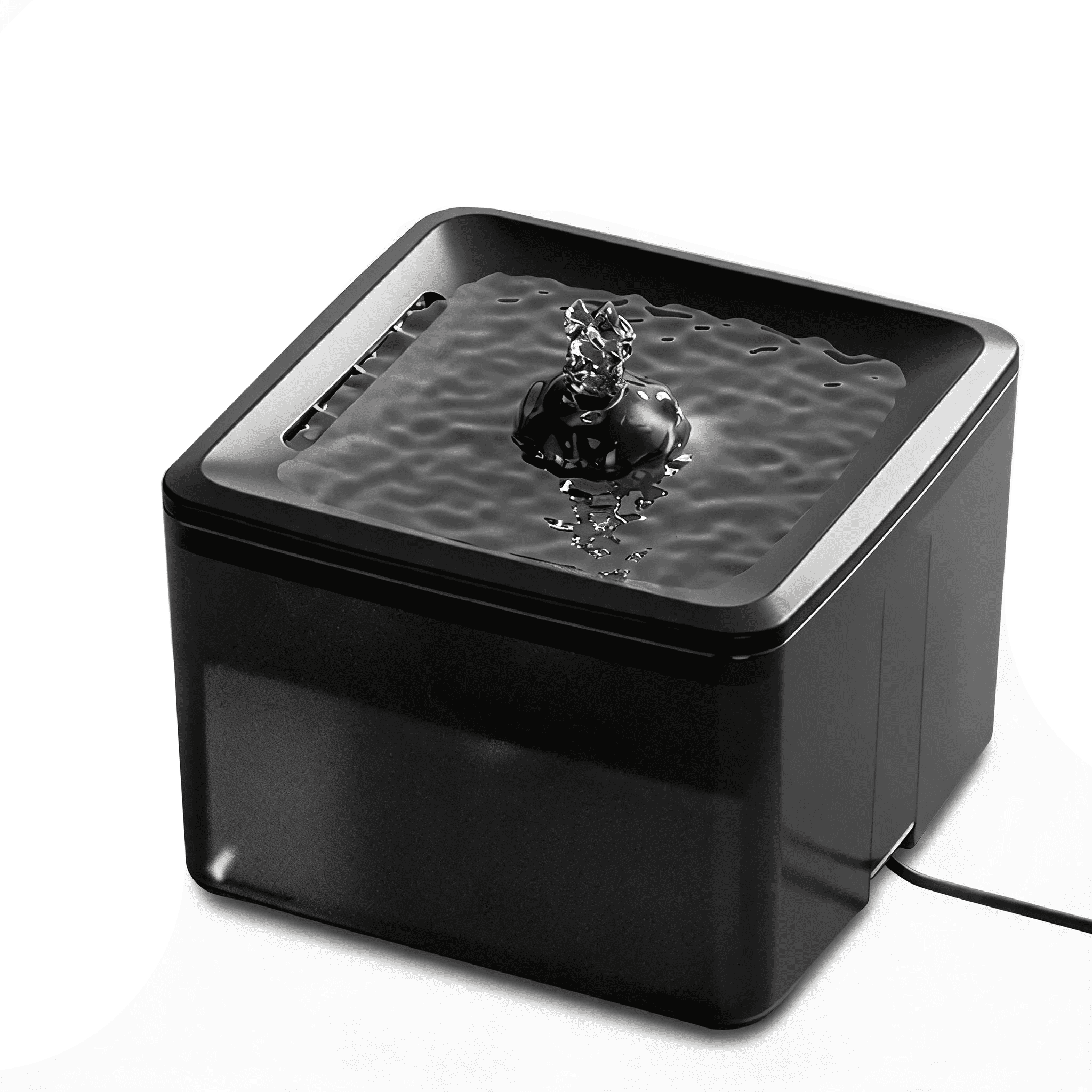 Automatic Pet Water Fountain, Ultra Quiet Circulating Drinking System with Fresh Flowing Water for Hydrated Cats Dogs, Black/3800ml