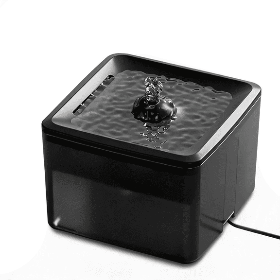 Automatic Pet Water Fountain, Ultra Quiet Circulating Drinking System with Fresh Flowing Water for Hydrated Cats Dogs, Black/3800ml