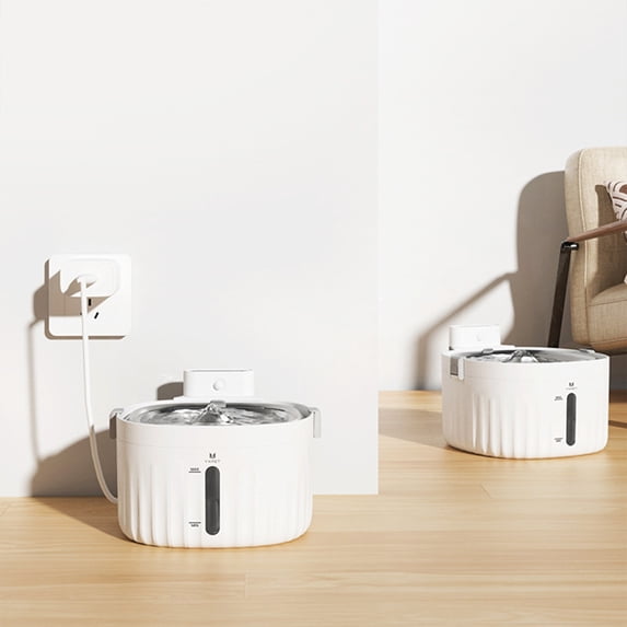 HANAMYA Automatic Pet Water Fountain, White
