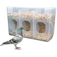 thumbnail image 1 of Automatic Pigeon Bird Feeder Water, Plastic Water Dispenser Drinkers for Cage, No Mess Hanging Parrot Food Feeding, Cage Accessories Parakeet Quail Chicken (3 Hole-Hook), 1 of 5