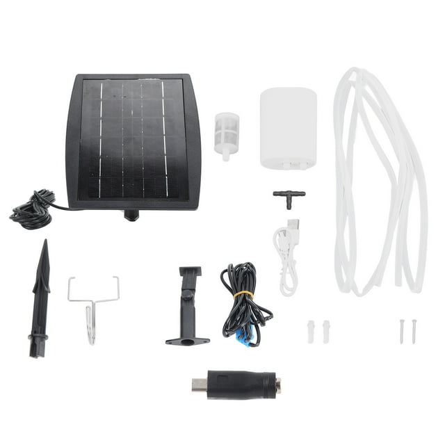 Automatic Plant Watering Irrigation Kit 3W USB Charging 4 Pots Solar