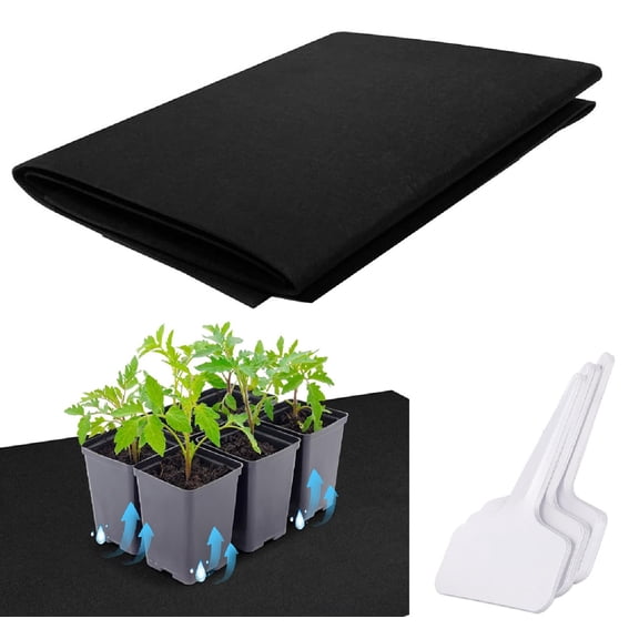 Automatic Plant Watering Mat for Seed Starter,Bexikou 47.2"x39.4" Self Watering Capillary Mat with 10 Pcs Plant Labels,Absorbent Watering Mat for Improved Soil Moisture