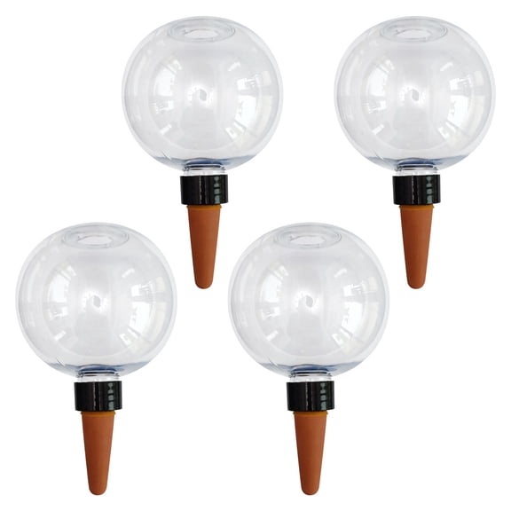 Automatic Plants Watering Globes | 4-Pack 500ML Self-Watering Spikes for Potted Plants, Succulents, Herbs & Indoor Flowers | Lazy Gardener Drip Irrigation Stakes