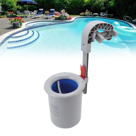 Automatic Pool Skimmer Kit, Wall Mounted Surface Cleaner, Durable Plastic, Easy Install