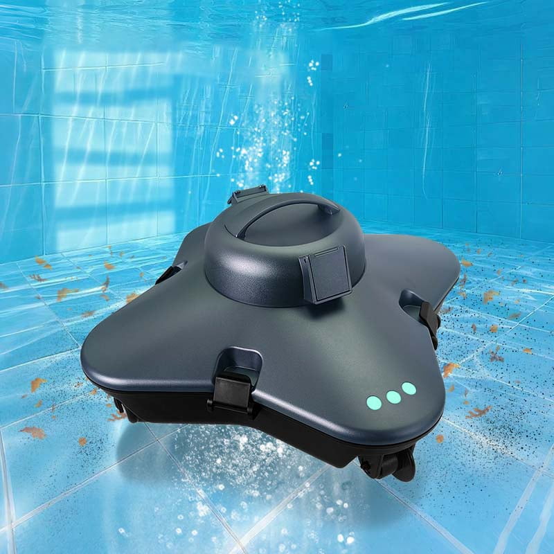 Automatic Pool Vacuum, Cordless Electric Robot for Above and In-ground Pools, Suitable for Areas Up to 1000 Square Feet -Black