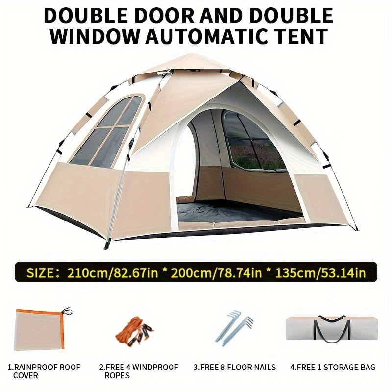Automatic Pop-Up Camping Tent – Quick Setup Outdoor Shelter with ...