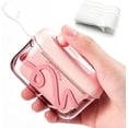 thumbnail image 1 of Automatic Pop-Up Floss Dispenser,50 Dental Floss Picks Included,Refillable Floss Holder,Portable Travel Floss Case,Toothpick Storage Organizer for Home Travel Hotel Oral Care (Pink), 1 of 7
