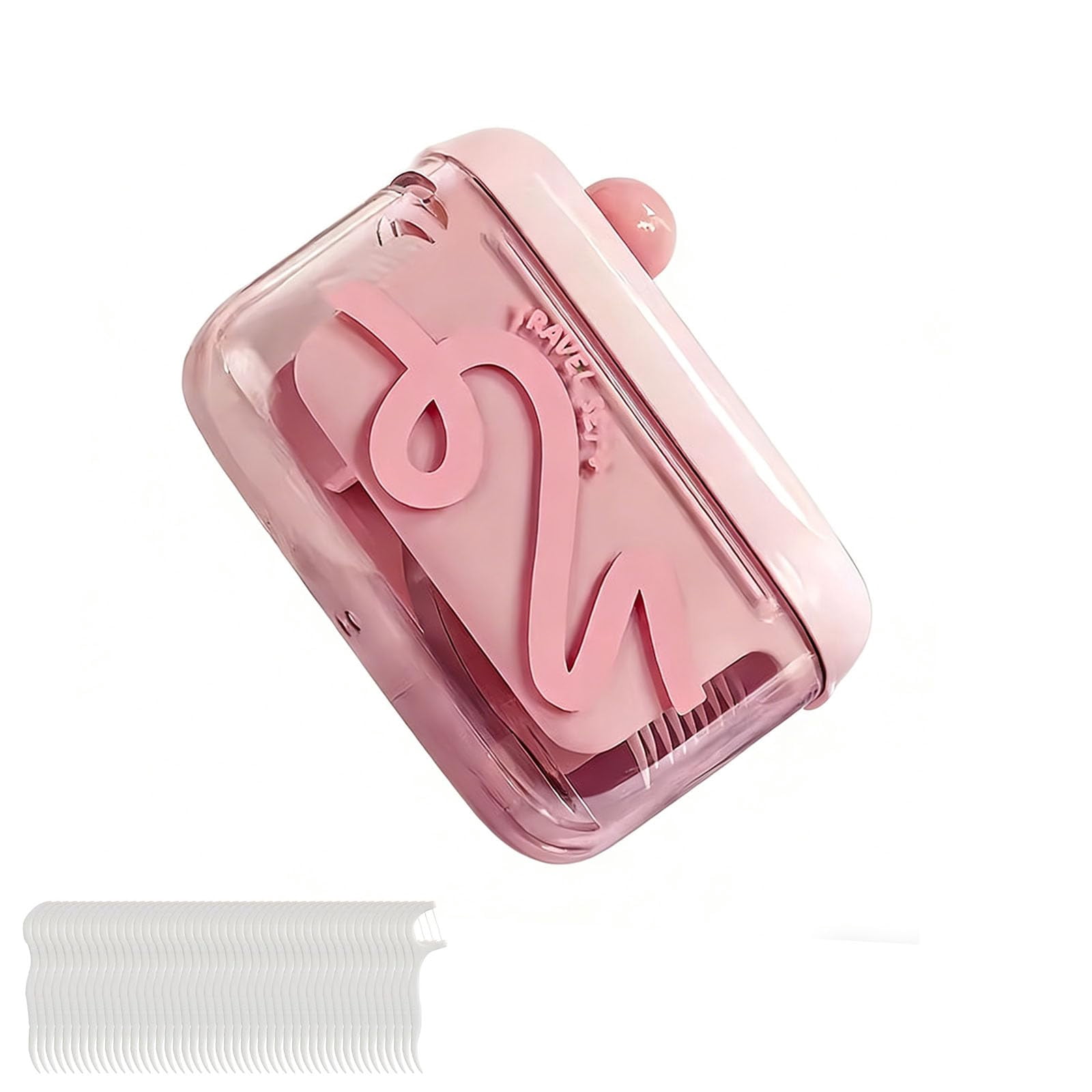 Automatic Pop-Up Portable Floss Dispenser with 50 PCS Dental Floss, Pop-Up Automatic Dental loss Pick Dispenser Case, Press-Type loss Stick ispenser, Travel Foss Picks with Storage Case