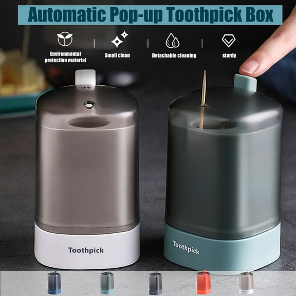 Automatic Pop-Up Toothpick Dispenser, Portable Holder and Container
